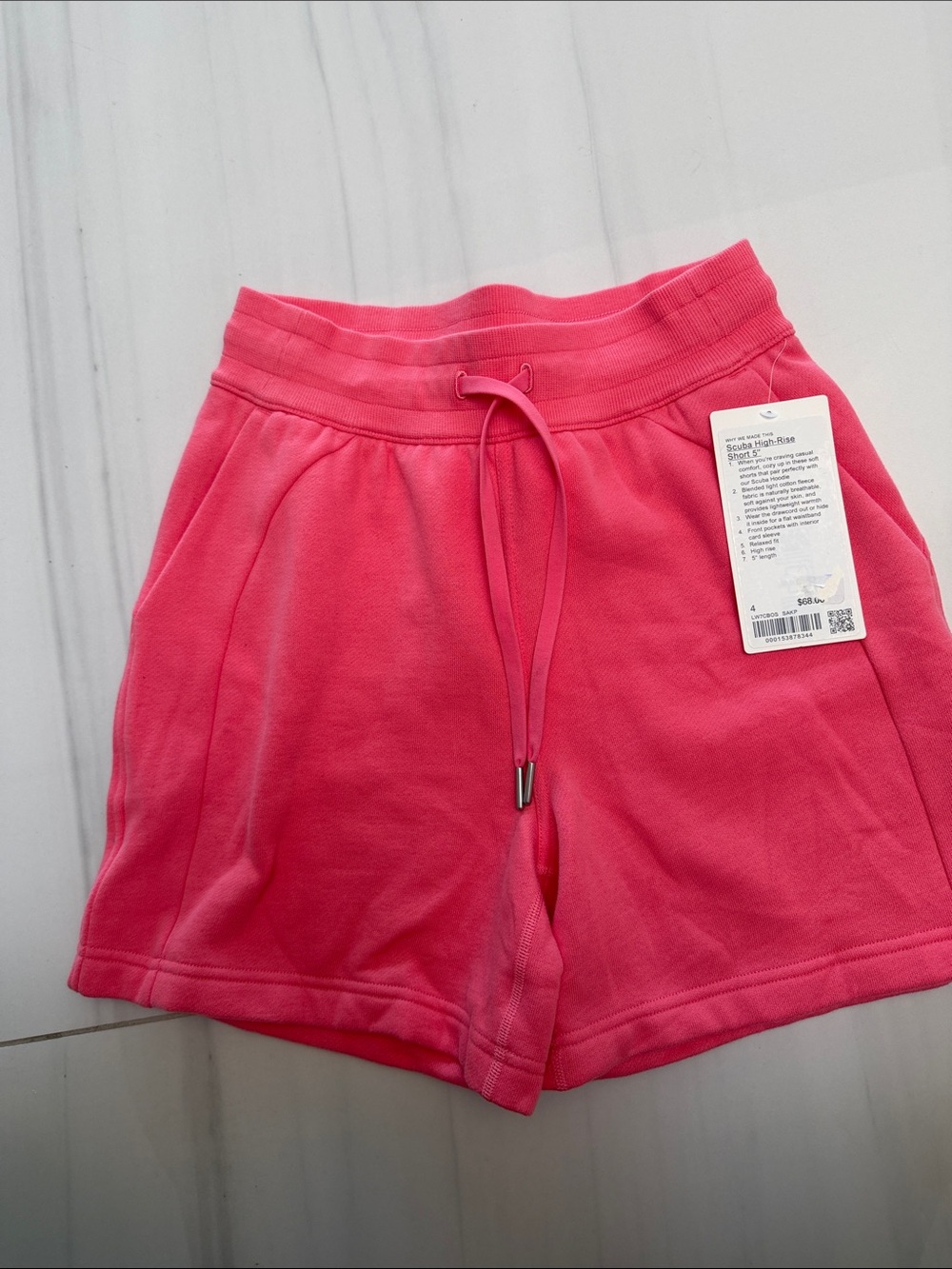 lululemon athletica Pink Terry Drawstring Athletic Shorts